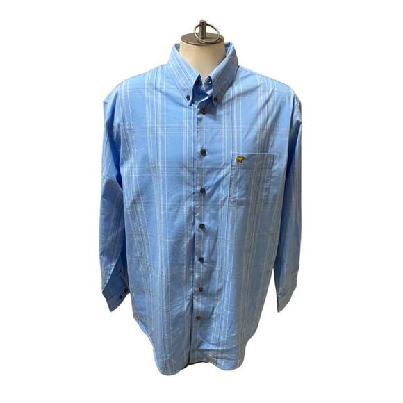 Jack Nicklaus Blue Striped Long Sleeve Button Down Shirt  Size XXL - Picture 1 of 5